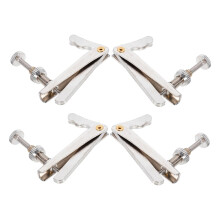 4pcs Silver Metal Cello Fine Tuners String Adjusters Set for Precise Microtuning and Easy Installation
