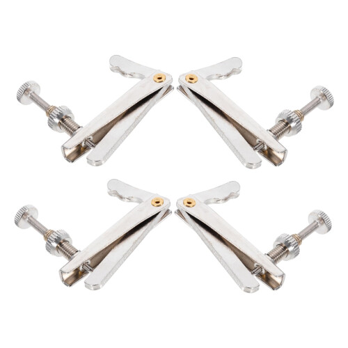 4pcs Silver Metal Cello Fine Tuners String Adjusters Set for Precise Microtuning and Easy Installation