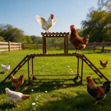 Chicken Roosting Perches with Swing