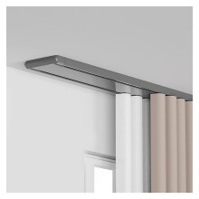 Ceiling Mount Curtain Track, Silent Glide Double Aluminum Rail for Room Divider, Heavy Duty Easy Install