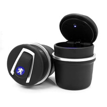 LED Car Ashtray for Peugeot 106308 with Windproof Lid and EasyClean Metal Liner, Large Capacity Holder