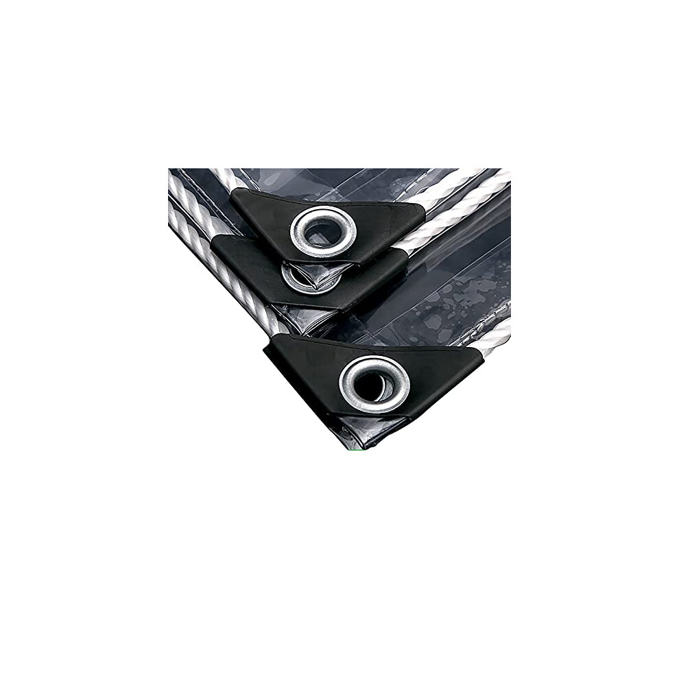Clear Pvc Tarpaulin 1X2m Waterproof Transparent Tarp With Reinforced Eyelets For Outdoor Garden Furniture 9330225607588