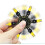 Fidget Spinner Mechanical Deformation Toy, DIY Transformable Robot Chain for Stress Relief, Yellow 3