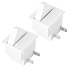 Refrigerator Door Light Switch 2PCS, Fridge Light Switch Replacement for Whirlpool 2 Pin NC 250V Universal Durable Snap‑in