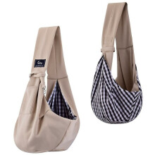 Mochila elegante para animais de estimação, ideal para donos que estão sempre em movimento. Ampla e reversível, com alça de ombro ajustável,