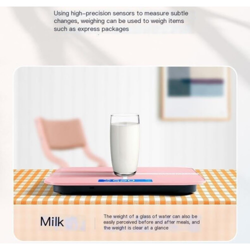 USB Rechargeable Digital Bathroom Scale with Smart Gravity Sensor, Tempered Glass, Clear LCD Display, 400lb Capacity 2