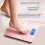 USB Rechargeable Digital Bathroom Scale with Smart Gravity Sensor, Tempered Glass, Clear LCD Display, 400lb Capacity 4