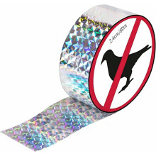 Nastro riflettente per allontanare gli uccelli in modo sicuro e non cruento, confezione conveniente, materiali di alta qualità (80 m x circa 2,4 cm)