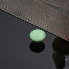 Colorful Ceramic Cabinet Knobs for Furniture Drawer and Cupboard, Easy SingleHole Install, Green 38mm