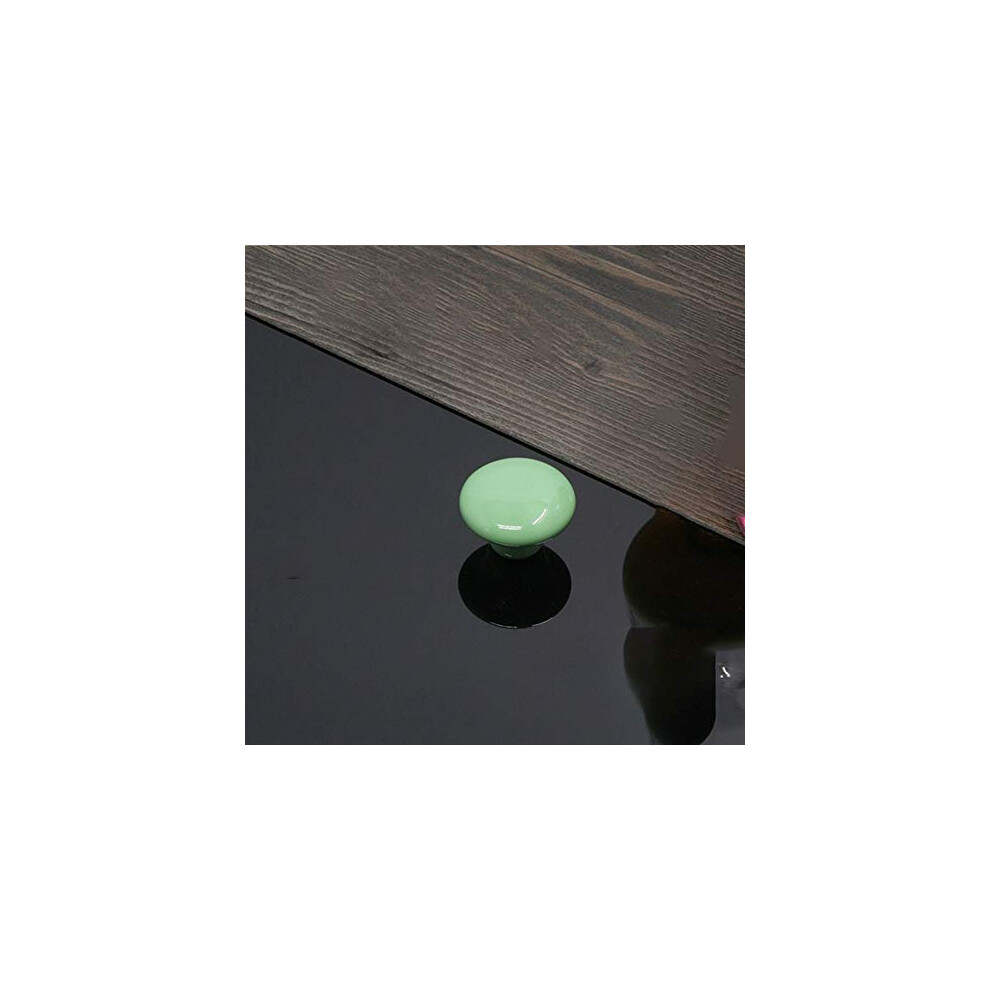 Colorful Ceramic Cabinet Knobs Single Hole Green 38Mm Drawer Handles For Furniture And Cupboard 9330225608080