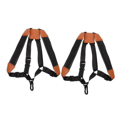 2Pcs Kids Saxophone Shoulder Strap Adjustable Black Harness for Beginners Lightweight Secure Hook