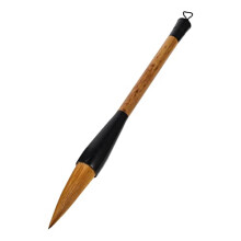 Chinese Calligraphy Brush with Ergonomic Bamboo Handle, Smooth Stroke Control, Beginner Friendly, Bamboo Pole + Plastic Bucket