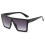 (Glossy black frame double gray film) Sunglasses Oversized Styles Bold Modern Frames Multiple Colors 1
