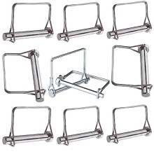 Heavy Duty Trailer Hitch and Coupler Pins 10 Pack, Carbon Steel with Zinc Plating 5/16 x 23/8 Secure Lock for Towing