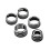 5PCS Aluminum Car Center Console Knobs Decoration AC Air Conditioning+Audio+Function+Rear Mirror Knob  Covers Trim for  Camry 2018 XV70 1