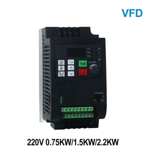 1Pcs Variable Frequency Drive VFD Inverter 220V 1.5kW 2.2kW Single Phase Motor Speed Controller with Precise Control and Energy Saving Operation 2