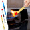 2Pcs Matchstick Shaped Refillable Butane Lighter with Adjustable Flame Control for BBQ Camping Yellow 2