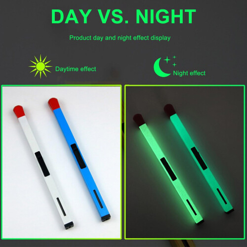 2Pcs Matchstick Shaped Refillable Butane Lighter with Adjustable Flame Control for BBQ Camping Yellow 2