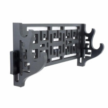 Wall Mount Flute Display Stand Black 4 Layer, Hollow Out Design Flute Holder Rack for SpaceSaving Storage