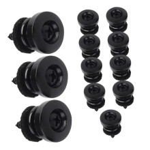 12pcs Black Schaller Style Guitar Strap Locks Set, Secure Quick Release System for Electric and Acoustic Guitar