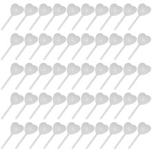 100 Pcs 4ML Paper Cup Pipette Squeeze Dropper Plastic Pipette Rectangular Plastic Squeeze Transfer Pipette, Heart Shape
