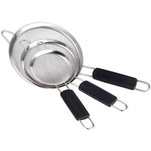 3 Stück Feinmaschiges Sieb, Filtersieb, Edelstahl, Mehlsieb, Eierfilter, Siebe für Filter