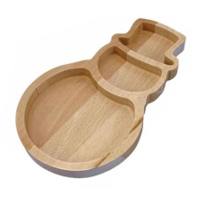 Schneemann-Holztablett, Weihnachts-Wurstbrett Aus Holz, Kleines Käsetablett Aus Holz, Holzschneidebrett