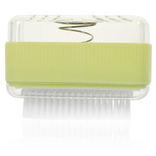 Foaming Soap Box Holder with Built‑In Roller Brush, Light Green Travel Container with Drainage