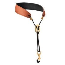 Adjustable Padded Saxophone Neck Strap for Alto and Tenor with Thumb Tab and Universal Fit Black
