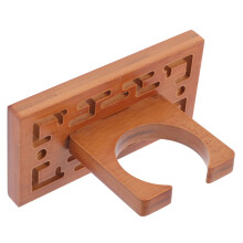 Ukulele Wall Mount Wooden Instrument Hanger with SpaceSaving Design and Natural Brown Finish