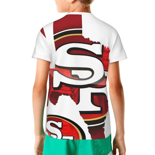 Μπλούζα ποδοσφαίρου/μπέιζμπολ 49ers για νέους με κοντό μανίκι 1