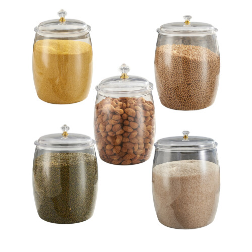 Airtights Clear Plastic Canisters For Organizing Countertop-4 2