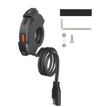 30W QC3.0 Motorcycle USB Charger Waterproof Dual Port Fast Phone Charging Handlebar Mount