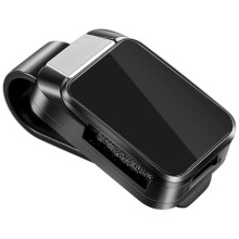 Car Visor Sunglasses Holder Clip, Compact Alloy Organizer with Secure Grip and Quick Tool Installation, Black