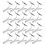 20Pcs Silver Wardrobe Sliding Door Hardware Bottom Guide Positioner 10