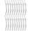 20Pcs Silver Wardrobe Sliding Door Hardware Bottom Guide Positioner 11
