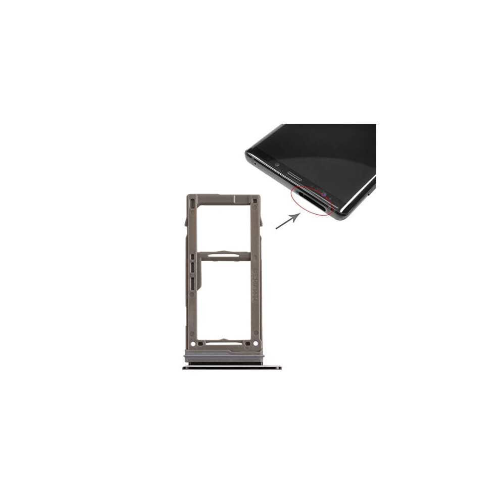Sim And Micro Sd Card Tray Replacement For Galaxy Note9 Â Precise Fit Restore Sim Functionality Black 9330225610915