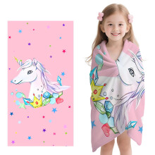 Kids Unicorn Beach Towel 30x60 Microfiber Quick Dry Sand Lightweight Pool Towel for Girls
