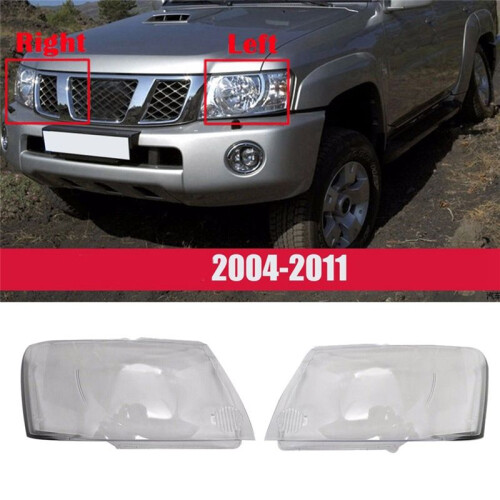 Front Headlight Cover Transparency Headlight Lens Lampshade Shell for  Patrol Y61 2