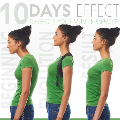 Adjustable Posture Corrector for Women and Men, Discreet Back Brace for Upper Back Support and Alignment (25'53') 1