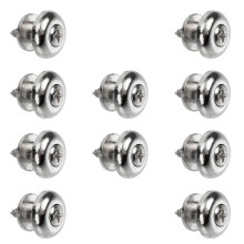 10Pcs AntiSlip Guitar Strap Lock Buttons with Mushroom Head Pegs for Secure Guitar and Bass Attachment