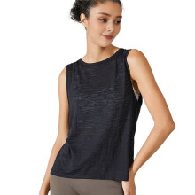 Gilet Sans Manches à Séchage Rapide pour Femme, Vêtement de Sport, de Course à Pied, de Yoga, Ample, Taille. Noir XL