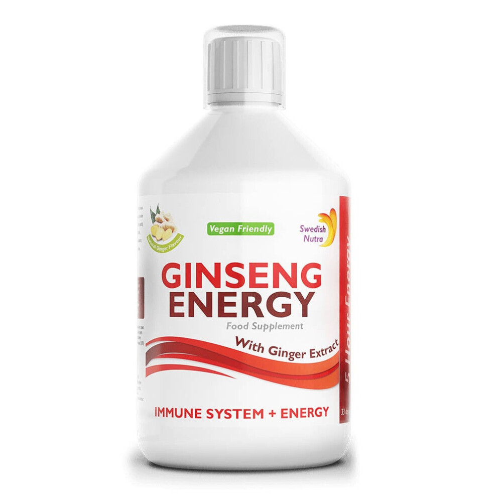 Swedish Nutra Ginseng Energy Liquid Ginger 500Ml