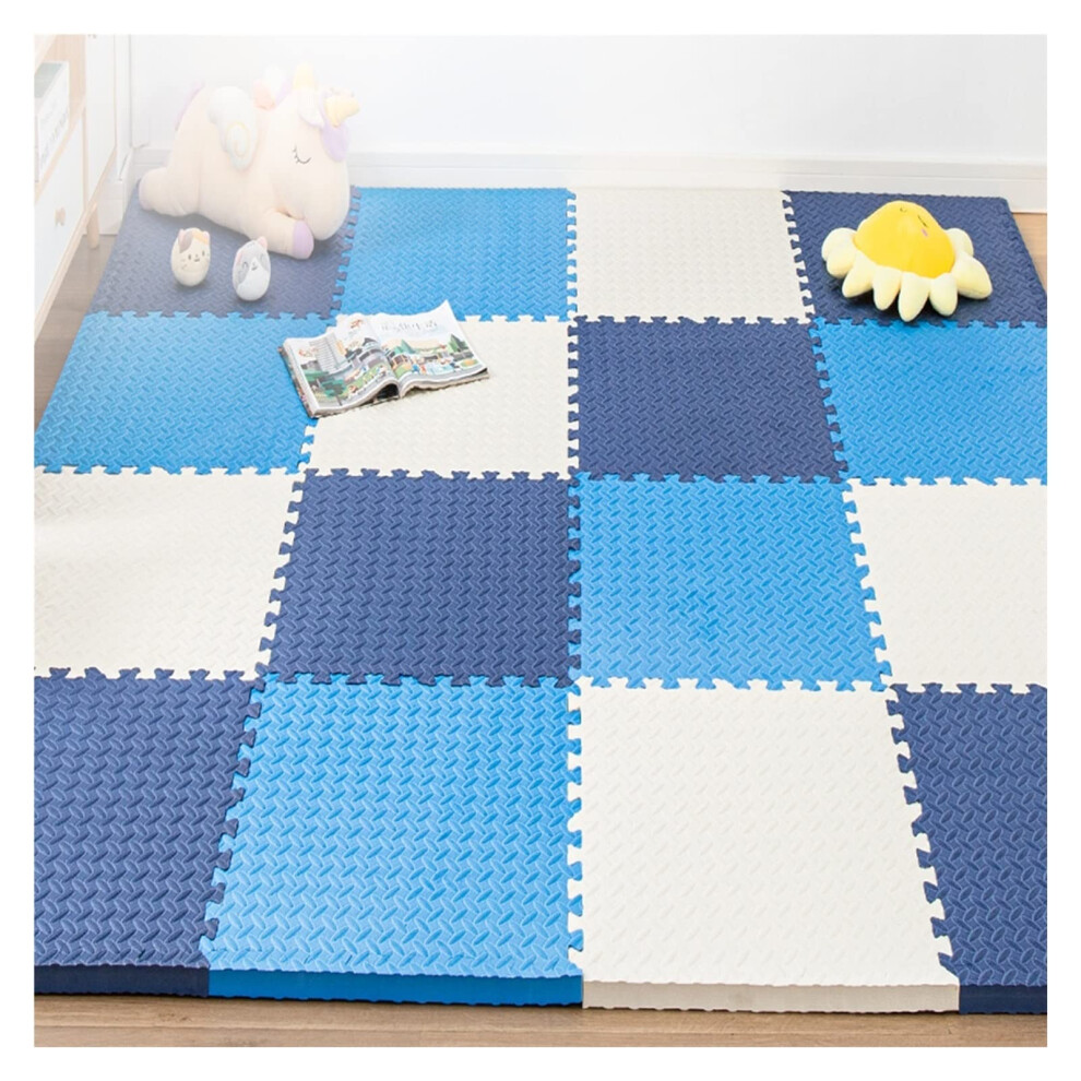 Eva Foam Play Mat With Borders, Soft Interlocking Floor Tiles For Kids Gym And Playroom 60X60cm Coral