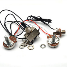 Prewired Guitar Wiring Harness 3 Way Toggle 500K Pots 1 Volume 1 Tone Electric Guitar Wiring Kit