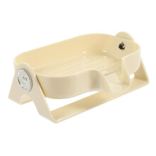 Beige Self Draining Soap Dish with Water Saving Design for Bathroom Kitchen Shower and Hotel Use