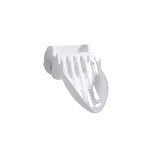 Adhesive Wall Mounted Soap Dish with Drain, No‑Drill Bathroom and Kitchen Holder, Space‑Saving White