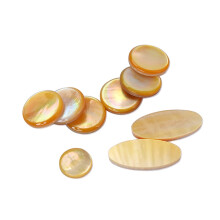 9Pcs Yellow Saxophone Key Button Inlays Set for Alto Tenor Soprano – Lightweight and Durable for Enhanced Finger Comfort