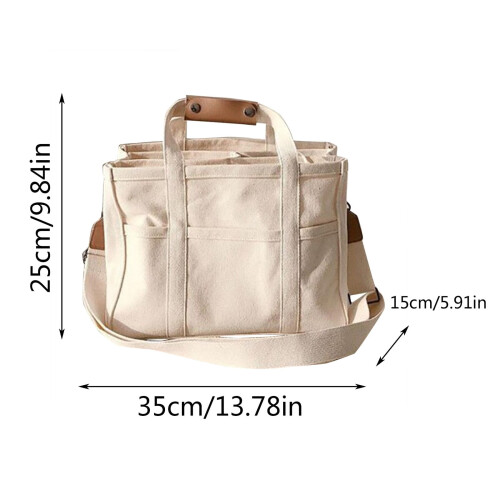 Women's Canvas Shoulder Tote Bag Large Capacity 1
