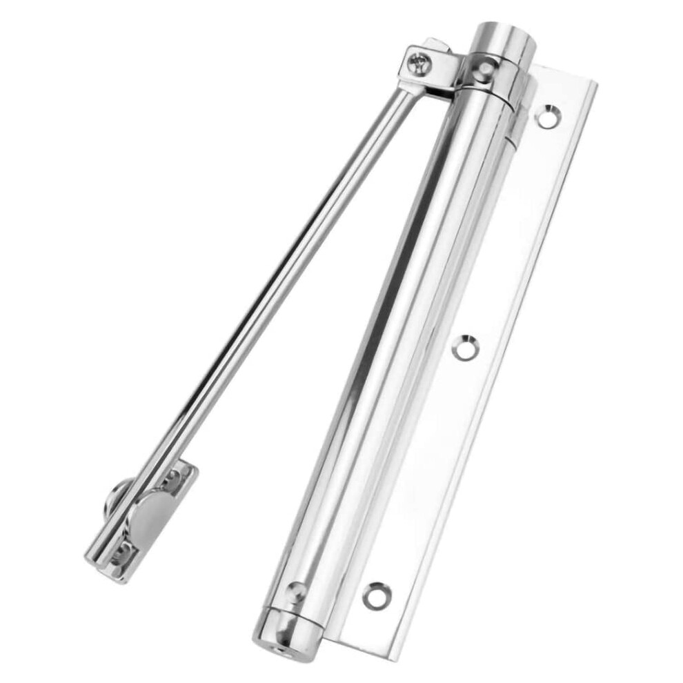 Stainless Steel Automatic Door Closer Hinge, Adjustable Spring, Quiet Self Closing For Outward Doors 9310869664314